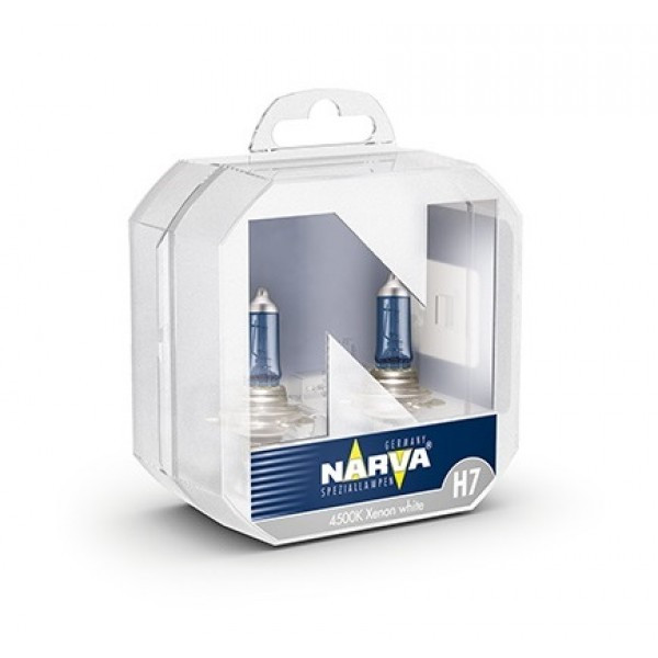 Комплект галогенових ламп NARVA 48607 TWIN SET H7 12V 55W RANGE POWER WHITE, фото 1