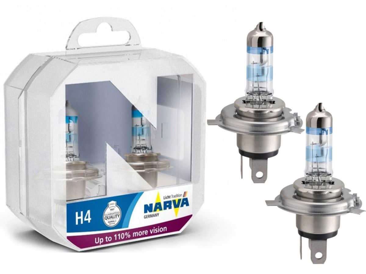 Комплект галогенових ламп Narva H4 12V 60/55W P43t Range Power +110% (48061) 2pcs/set, фото 1