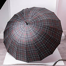 Класична парасолька-тростина напівавтомат з поліестеру 16 спиць діаметр 117 см Зелена HP-23-4GR