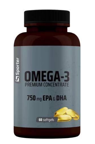 Жирні кислоти SPORTER Omega 3 Premium Concentrate 750 mg EPA&DHA 60 капсул, фото 1