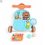 Ходунки 994 3в1: стіл, бізіборд, піаніно з підсвіткою, кульки та ігри для розвитку малюка, фото 5