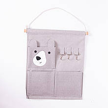 Підвісний органайзер на 3 відділення 28×33 (см) Сірий HP-41-12G