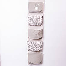 Підвісний органайзер на 5 відділень 20×58 (см) Сірий HP-41-13G