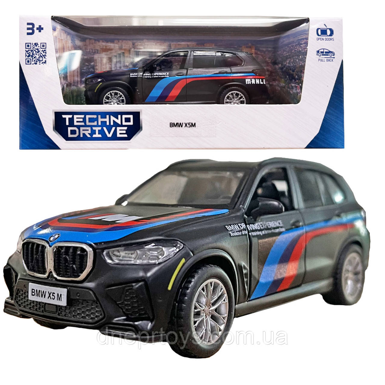 Машина метал BMW X5M БМВ 1:43 чорний 5*11*3см (250360), фото 1