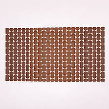 Килимок для душу із полівінілхлориду на присосках 73×40 см Коричневий HP-42-8BR