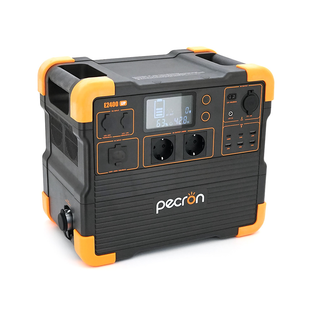 Зарядна станція Pecron E2400LFP, ємність 2048 Вт| год, потужність 2400 Вт, 11 універсальних виходів, 380x240x350 мм. 24 кг., фото 1