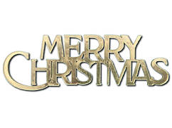 Дзеркальний топер Merry Christmas ЗОЛОТІ бічний