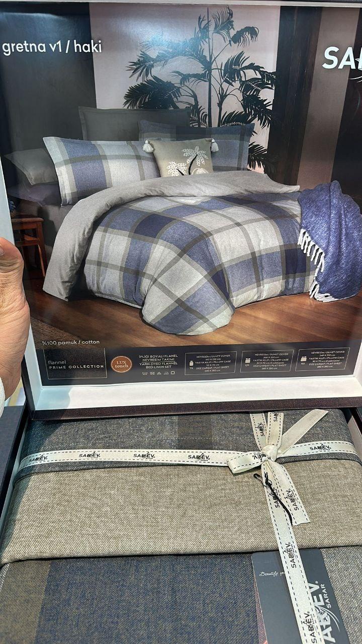 Двоспальний Євро комплект Sarev Gretna Фланель Преміум, фото 1