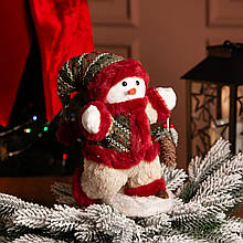 Новорічна фігурка Сніговик з шишкою 19×17×40 (см) CR-4-16