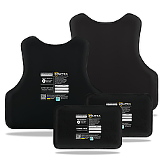 Бронекомплект для бронежилета Militex XL захист(спини/грудного відділу/камербанди) 2 клас