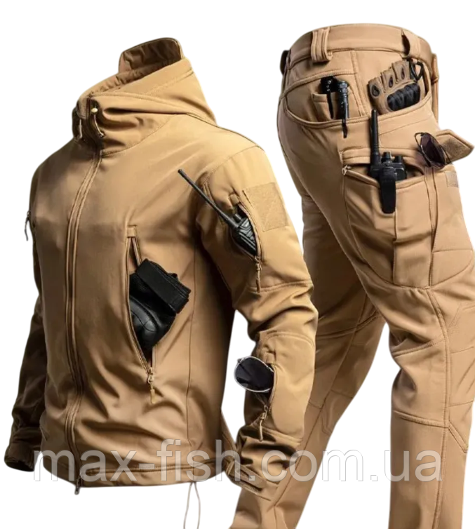 Костюм софтшел Gwild Пісок Койот Soft Shell на флісі L, фото 1