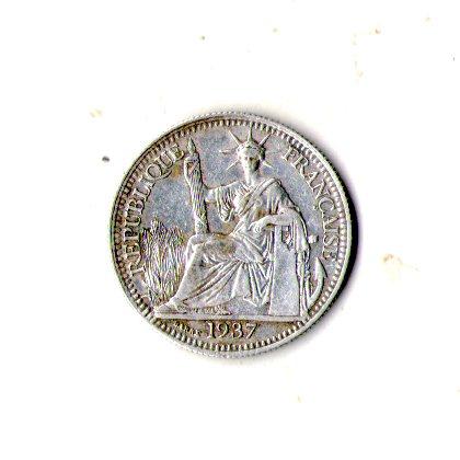 Французький Індокитай 10 сантимів 1937 рік Срібло 0.680, 2.7g, ø 19mm №539, фото 1