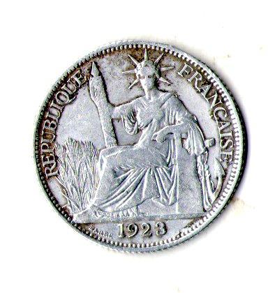 Французький Індокитай 20 сантимів 1923 рік Срібло 0.680, 5.4g, ø 26mm №533, фото 1