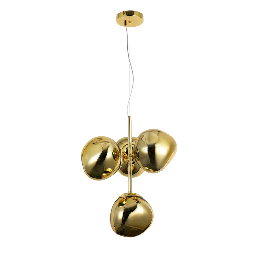 Підвісна люстра з кулями Levistella цоколь E27 ламп 3 шт колір Золотистий LVS5966, фото 1