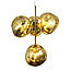 Підвісна люстра з кулями Levistella цоколь E27 ламп 3 шт колір Золотистий LVS5966, фото 3