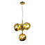 Підвісна люстра з кулями Levistella цоколь E27 ламп 3 шт колір Золотистий LVS5966, фото 4