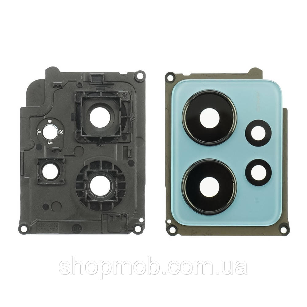 Скло камери з синьою рамкою для смартфона Xiaomi Redmi Note 12 4G захисне аксесуар для камери