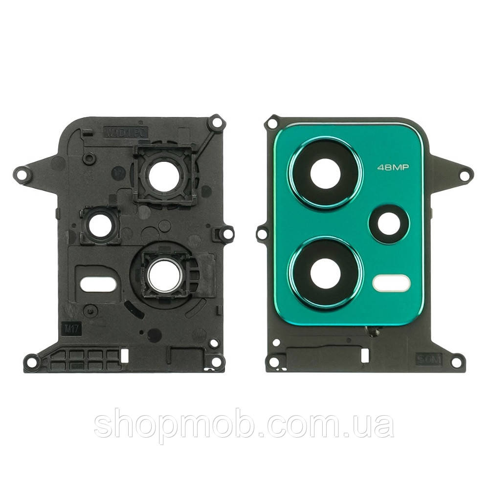 Скло камери з зеленою рамкою для смартфона Xiaomi Redmi Note 12 5G захисний аксесуар для камери