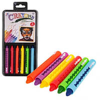 Дитячий набір для малювання олівцями для обличчя 6 кольорів Ramiz ZDZ.216-4A — яскраві олівці для творчості