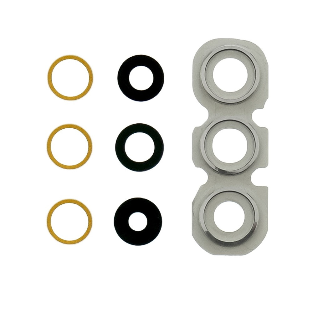 Скло камери для Samsung A345 Galaxy A34 зі сріблястою рамкою, фото 1