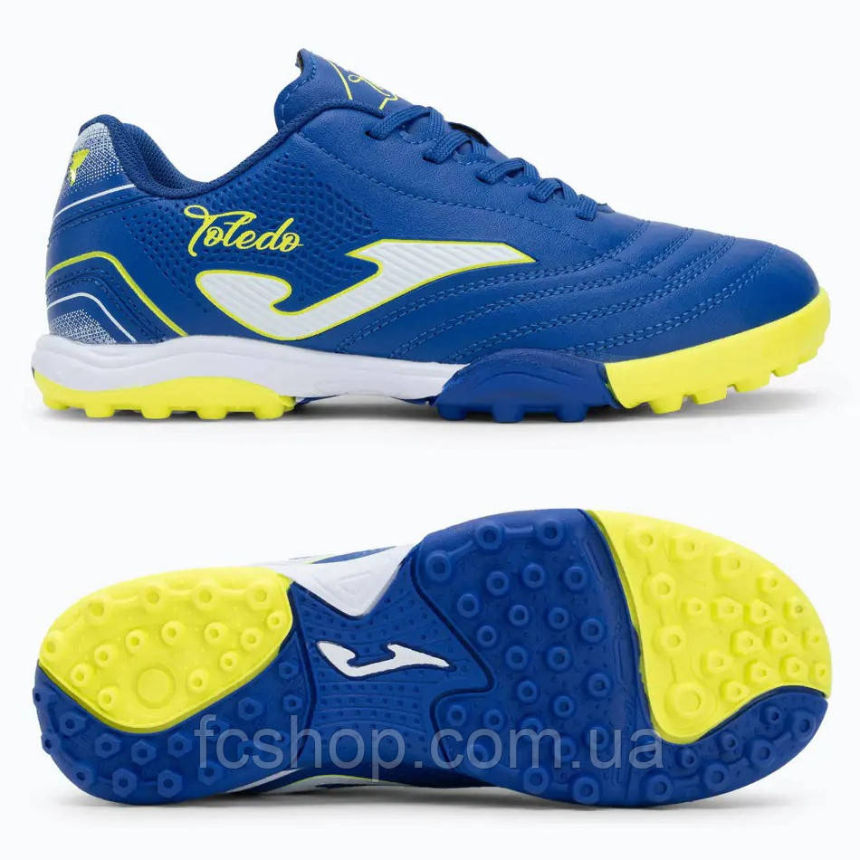 Сороконіжки дитячі Joma TOLEDO синьо-лимонні TOJW2504TF, Синій, Розмір (EU) — 31, фото 1