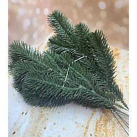 Декоративна гілка 34 см п'ятипала гілка для флористики Зелена 200 шт.