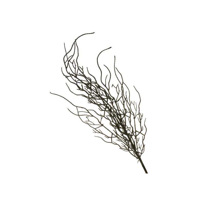 Декоративна флориста гілка 80 см покрита чорним глітером для зимових і святкових композицій Чорний, фото 1