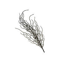 Декоративна флориста гілка 80 см покрита чорним глітером для зимових і святкових композицій Чорний