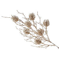 Декоративна флориста гілка 51 см для створення ніжних і світлих новорічних композицій Шампань