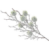 Декоративна гілка 51 см з ефектом морозного напилення для зимової флористики