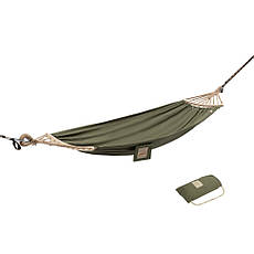 Гамак одномісний без перекидання Naturehike CNK2450WS018, бавовна, зелений