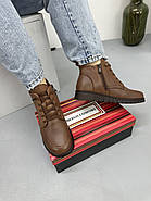 Жіночі демісезонні черевики MeegoComfort 25X20071-1 Brown Battal коричневі шкіряні, фото 2