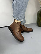 Жіночі демісезонні черевики MeegoComfort 25X20071-1 Brown Battal коричневі шкіряні, фото 4