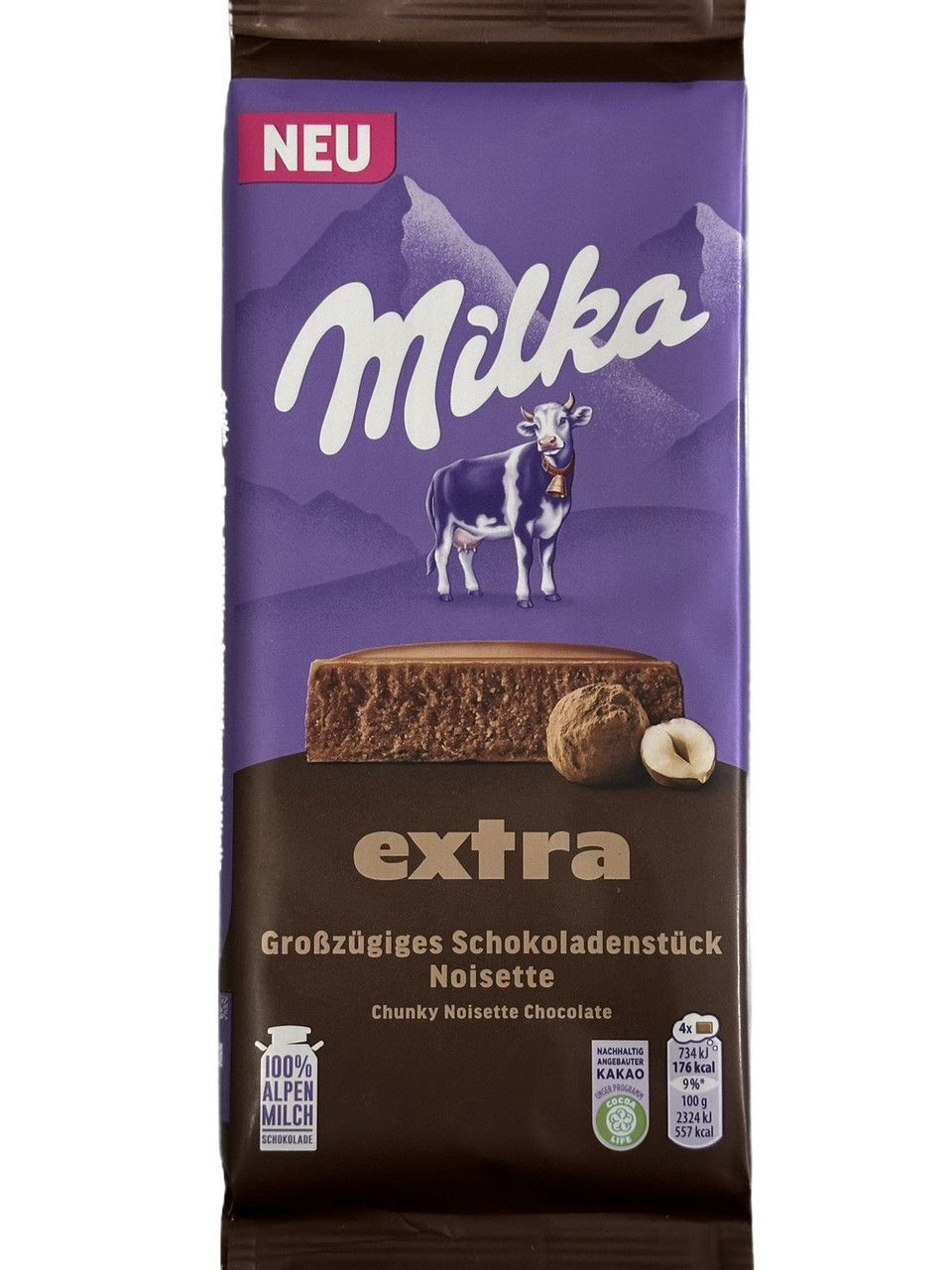 Молочний Шоколад Milka Extra Noisette Цільний Фундук 190 г