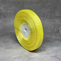 Органза (стрічка) 0,9 см, колір- жовтий, арт 019325, 45 метрів, Жовтий