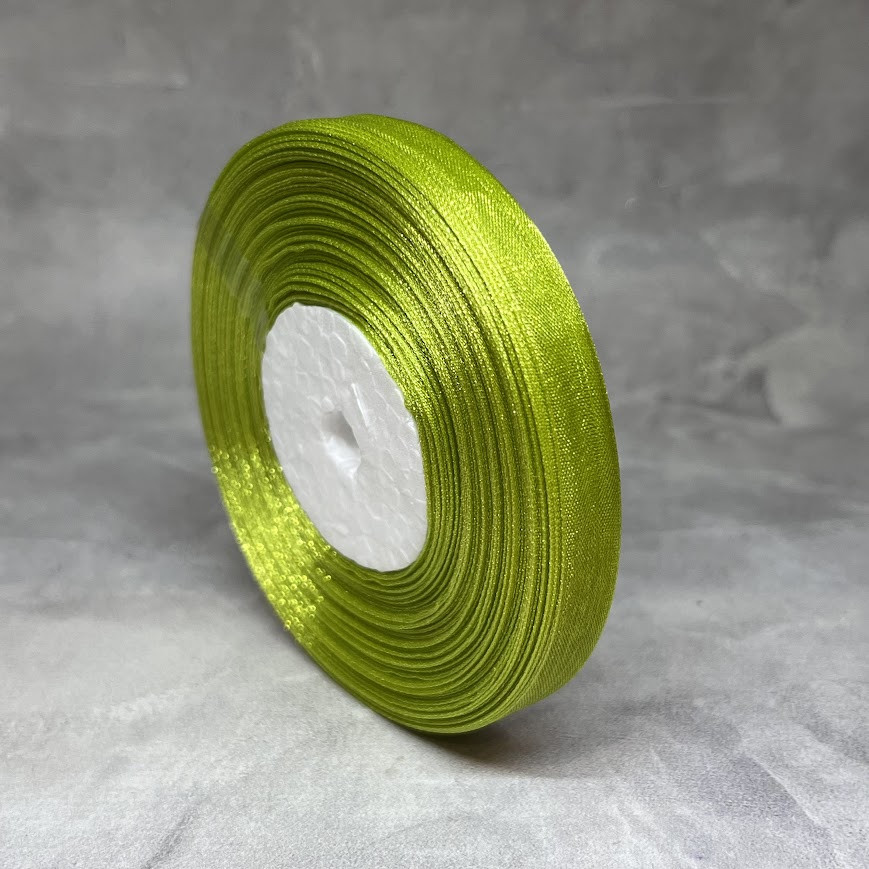 Органза (стрічка) 0,9 см, колір- оливковий, арт 019327, 45 метрів, оливковий, фото 1