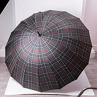 Класична парасолька-тростина напівавтомат з поліестеру 16 спиць діаметр 117 см Зелена HP-23-4GR