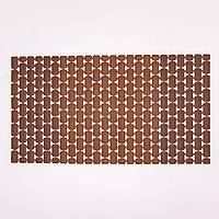 Килимок для душу із полівінілхлориду на присосках 73×40 см Коричневий HP-42-8BR