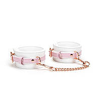 Наручники Liebe Seele White & Pink Fairy Goat Leather Hand Cuffs