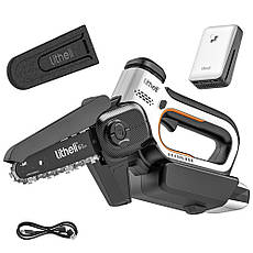 Акумуляторна міні-пила безщіткова, живлення від павербанку (УМБ Litheli Power Bank 10000 mAh, 45 W, 2А в комплекті)