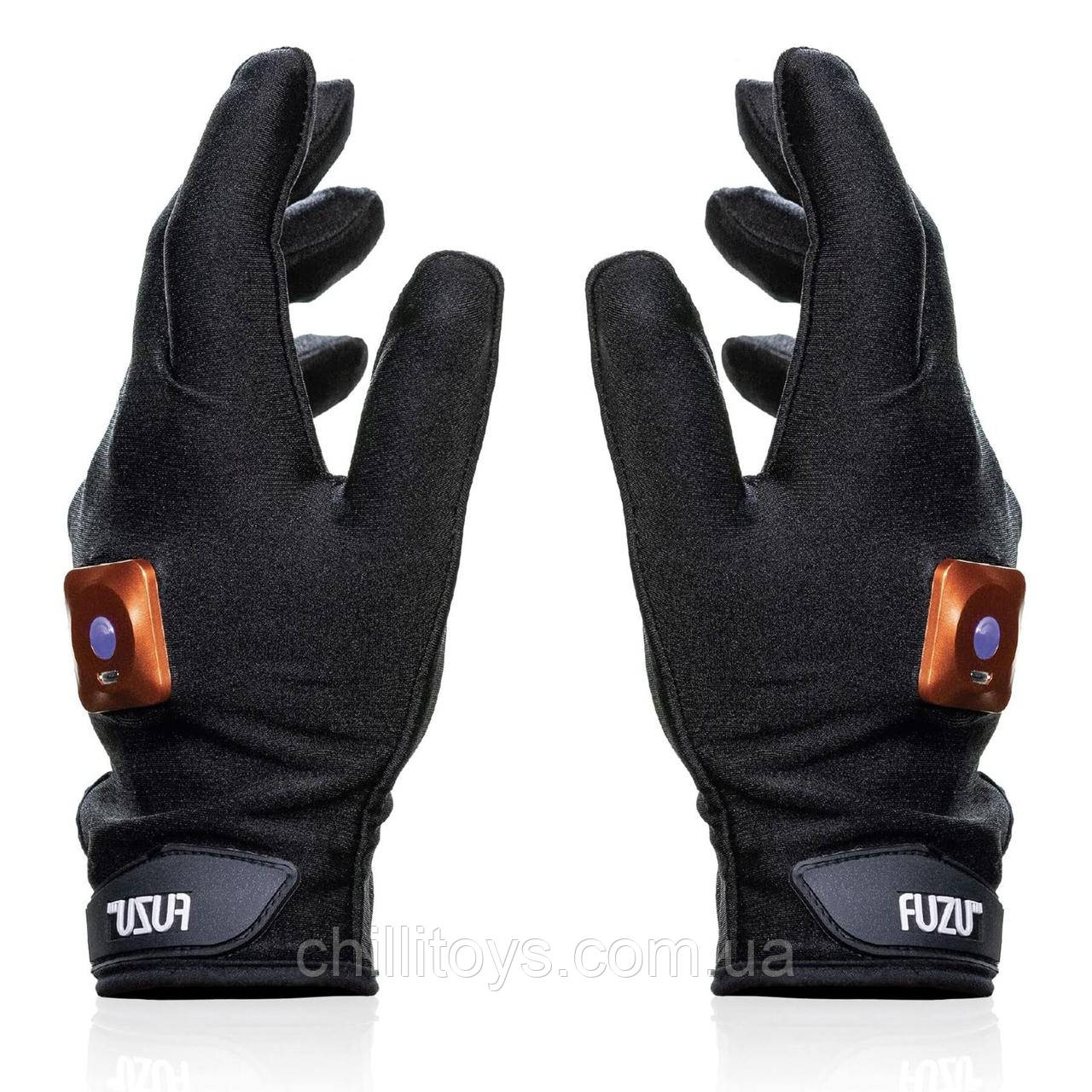 Віброрукавички (пара) FUZU Gloves Vibrating Massage Two Hands, 11 режимів, фото 1
