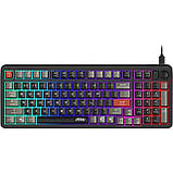 Клавіатура мембранна MSI FORGE GK110 UA 98key, USB-A, EN/UKR/RU, LED, чорний, фото 2