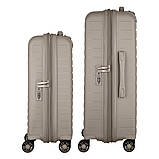 Набір валіз 2E, Aero, поліпропілен, (M+S), TSA, 4 колеса, EXP, сіро-коричневий, фото 5