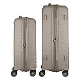 Набір валіз 2E, Aero, поліпропілен, (M+S), TSA, 4 колеса, EXP, сіро-коричневий, фото 6