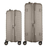 Набір валіз 2E, Aero, поліпропілен, (M+S), TSA, 4 колеса, EXP, сіро-коричневий, фото 7