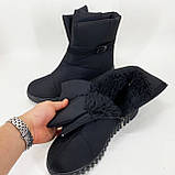 Чоботи жіночі утеплені 41р 26,5см, Калоші утеплені чорного кольору, Домашні чуни жіночі, фото 2