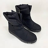 Чоботи жіночі утеплені 41р 26,5см, Калоші утеплені чорного кольору, Домашні чуни жіночі, фото 3