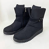 Чоботи жіночі утеплені 41р 26,5см, Калоші утеплені чорного кольору, Домашні чуни жіночі, фото 5