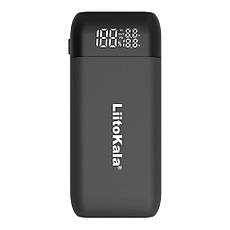 Зарядний пристрій-павербанк LiitoKala Lii-MP2 на 2 канали для акумуляторів, сірий