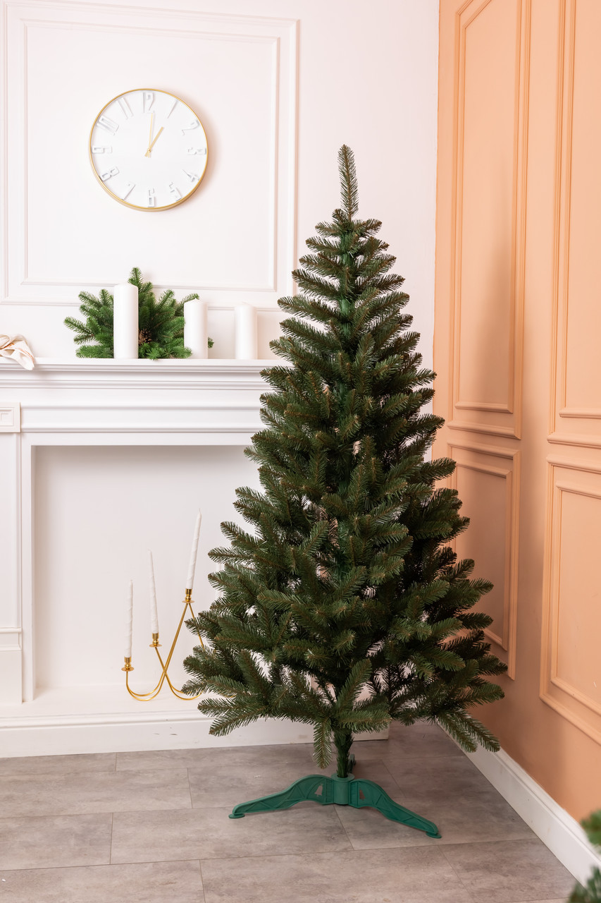 Штучна ялинка 1,3 м зелена, новорічна ялина Різдвяна ніч SOK-3-2